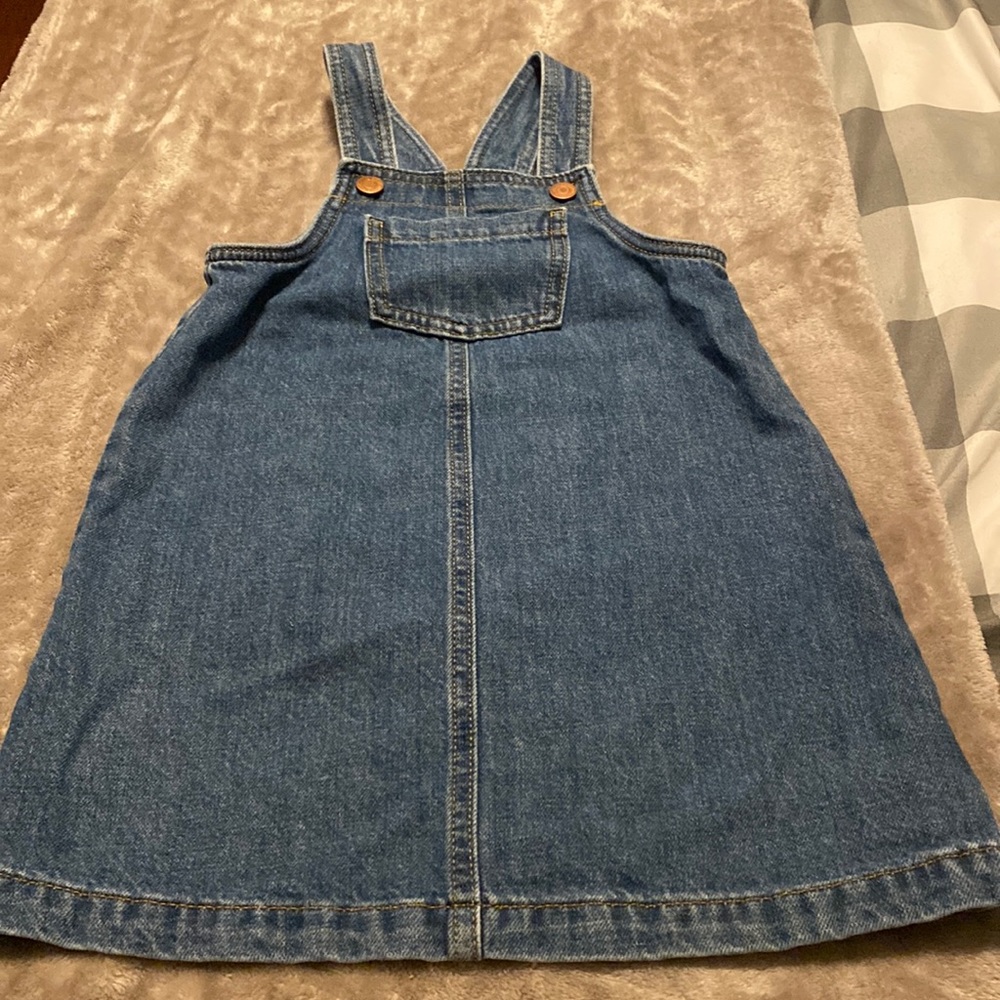 Old Navy kids toddler jean overall dress. Size 5T